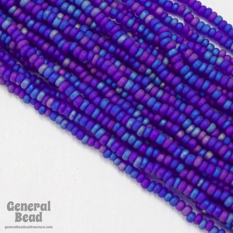 11/0 Matte Cobalt Iris Czech Seed Bead (10 Gm, Hank, 1/2 Kilo) #CSG217-General Bead