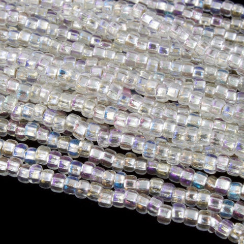 8/0 Silver Lined Crystal AB Czech Seed Bead (1/2 Kilo) Preciosa #78109