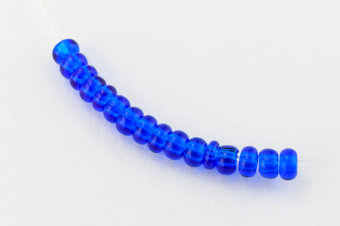 11/0 Transparent Capri Blue Czech Seed Bead (10 Gm, Hank, 1/2 Kilo) #CSG324-General Bead