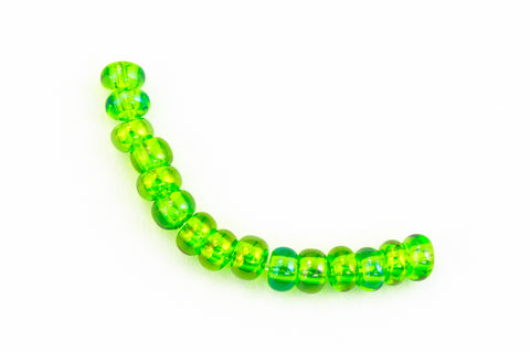 11/0 Transparent Lime AB Czech Seed Bead (10 Gm, Hank, 1/2 Kilo) #CSG343-General Bead