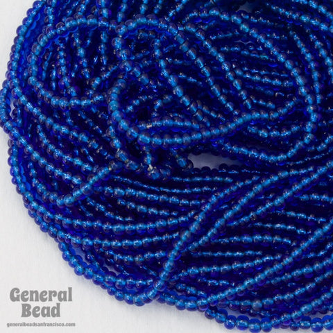 12/0 Transparent Capri Blue Czech Seed Bead (10 Gm, Hank, 1/2 Kilo) #CSH039-General Bead