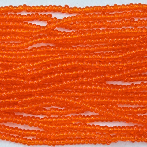 14/0 Transparent Orange Czech Seed Bead-General Bead