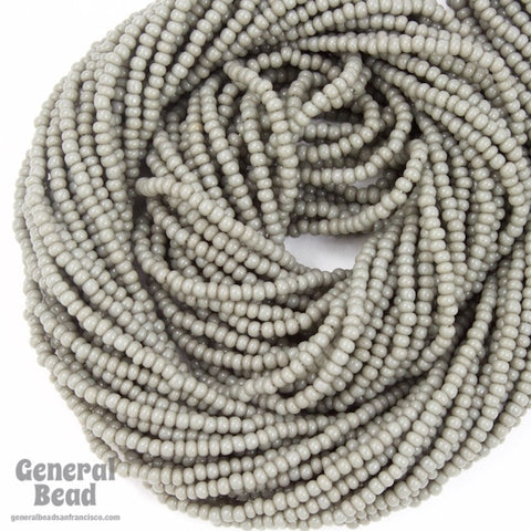 14/0 Opaque Grey Czech Seed Bead-General Bead