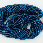 9/0 Transparent Capri Blue AB 2 Cut Czech Seed Bead (1/4 Kilo) Preciosa #61100