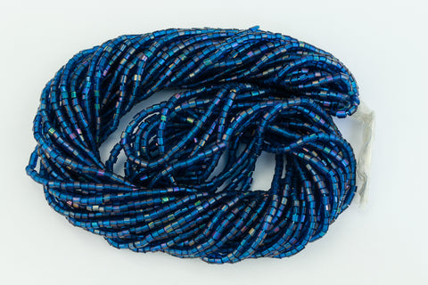 9/0 Transparent Capri Blue AB 2 Cut Czech Seed Bead (1/4 Kilo) Preciosa #61100