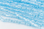 12/0 Luster Transparent Sky Blue 3-Cut Czech Seed Bead (10 Hanks) Preciosa #66000