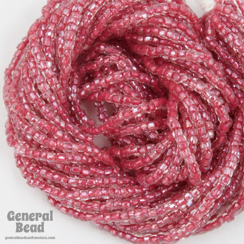 9/0 Red Lined Crystal 3-Cut Czech Seed Bead (10 Gm, Hank, 10 Hanks) #CSP067-General Bead