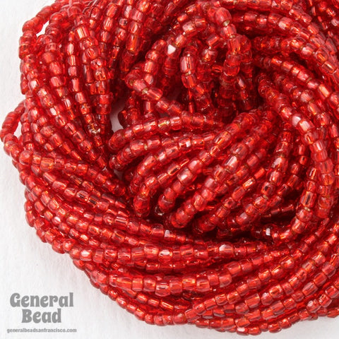 12/0 Silver Lined Red 3-Cut Czech Seed Bead (5 Gm, Hank, 10 Hanks) #CSR080-General Bead