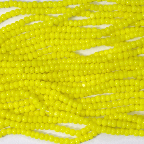 11/0 Opaque Yellow Charlotte Cut Seed Bead (1/2 Kilo) Preciosa #83110
