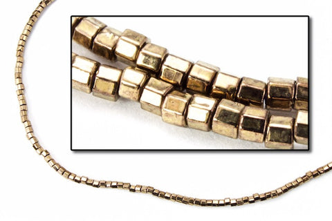 DBW022- 11/0 Metallic Dark Bronze Cut Delica Beads-General Bead