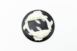45mm Black and White Cancer Lucite Cabochon #FPF116-General Bead