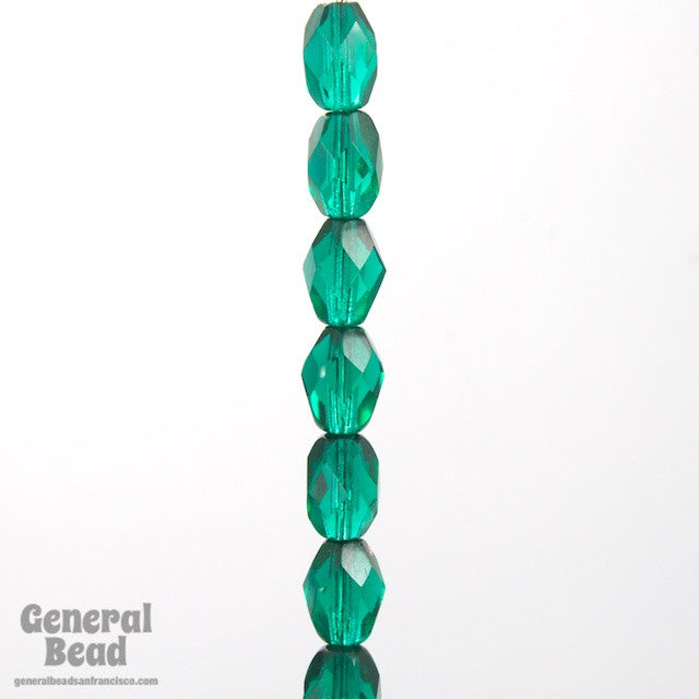 5mm x 7mm Blue Zircon Oval Fire Polished Bead #GCC020 – General Bead