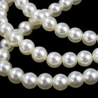 6mm White Luster Glass Pearl #GPB010-General Bead