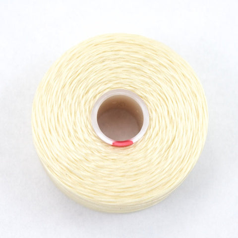 Cream Superlon Nylon Size D Thread #LNB016-General Bead