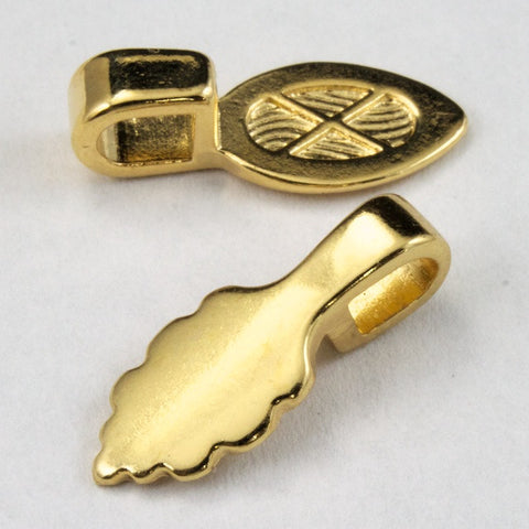 16mm Gold Tone Glue-On Bail-General Bead