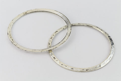 13mm Silver Hammered Round Link #MBB064-General Bead