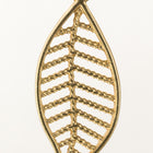 27mm Matte Gold Pewter Leaf Pendant #MFA188-General Bead