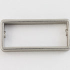 17mm x 8mm Matte Silver Rectangle Bead Frame #MFB205-General Bead