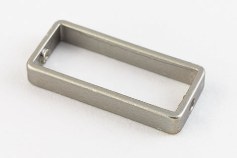 17mm x 8mm Matte Silver Rectangle Bead Frame #MFB205-General Bead