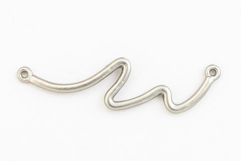 31mm Matte Silver Squiggle Connector #MFB210-General Bead
