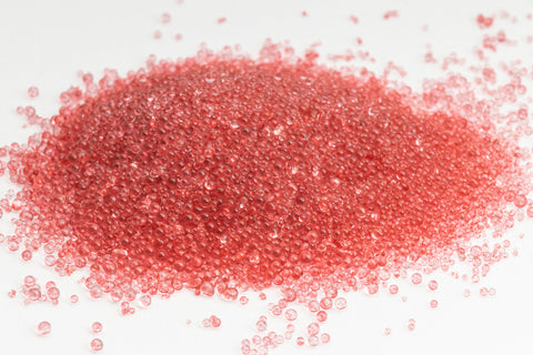 Transparent Red Glass Microbeads