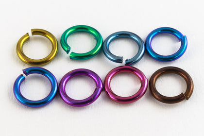 5mm Color Mix Niobium Jump Ring 20 Gauge (96 Pcs) #NFX015-5-General Bead