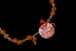 Orange and Lavender Sunglow Necklace-General Bead
