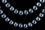 15" Strand 10mm Gunmetal Plastic Pearls #PAI004-General Bead