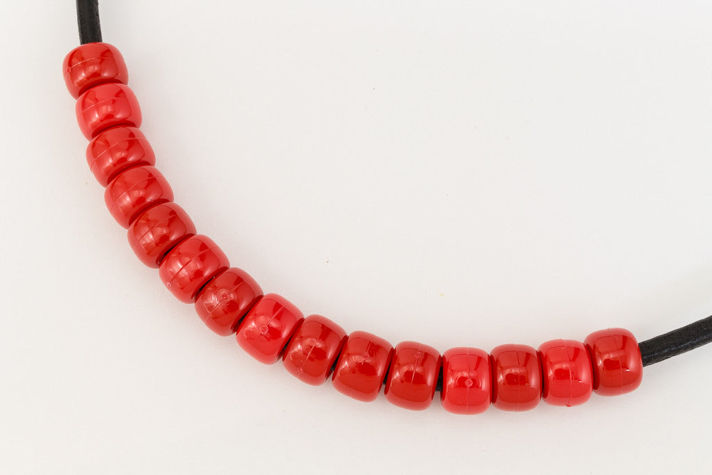 6mm x 9mm Red Pony Plastic Craft Bead #QUA002 – General Bead