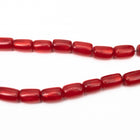 16" Strand 21mm x 14mm Red Barrel Resin Beads (19 Pcs) #RES102