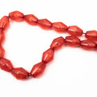 16" Strand 24mm x 18mm Red Bicone Resin Beads (18 Pcs) #RES105
