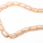 16" Strand 21mm x 14mm Peach Barrel Resin Beads (19 Pcs) #RES402