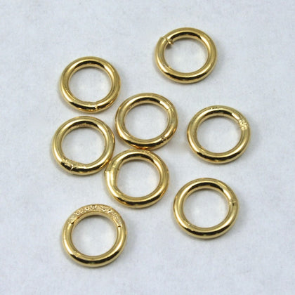 8mm Gold Soldered Jump Ring 18 Gauge #RJA040-General Bead