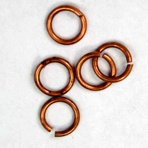 6mm Antique Copper Jump Ring 21 Gauge #RJB026-General Bead