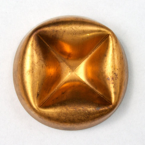 32mm Copper Pinched Dome (4 Pcs) #1151-General Bead