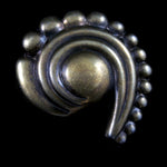 22mm Antique Brass Paisley Swirl Stud-General Bead