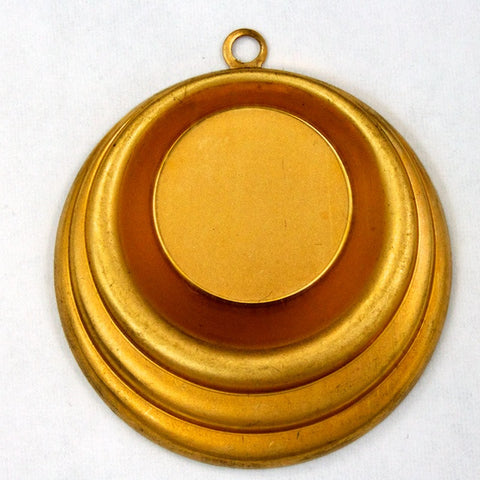 35mm Brass Concentric Crescent Cabochon Setting #2213-General Bead