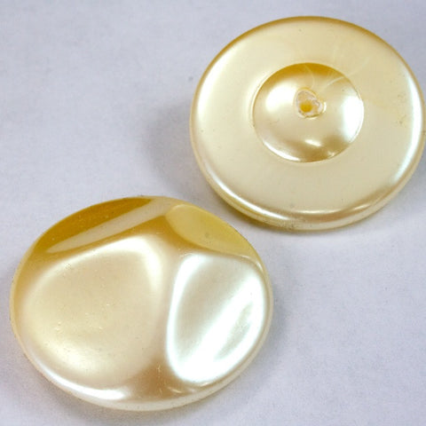 30mm Pinched Cream Pearl Cabochon-General Bead