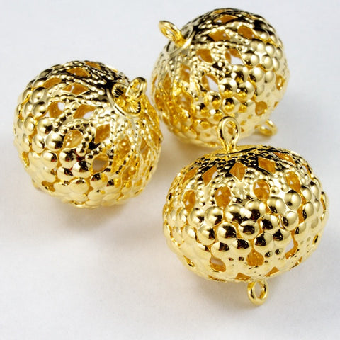 20mm Gold Filigree Lantern Bead #2606-General Bead