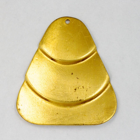 35mm Brass Stepped Triangle (2 Pcs) #2627-General Bead