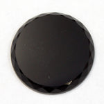 20mm Beveled Black Cabochon (2 Pcs) #2655-General Bead