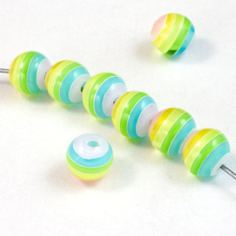 6mm Pastel Stripe Bead-General Bead
