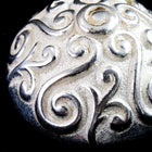 25mm Silver/White Spiral Cabochon-General Bead