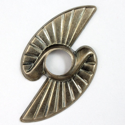 35mm Antique Silver Deco Wings (2 Pcs) #2778-General Bead