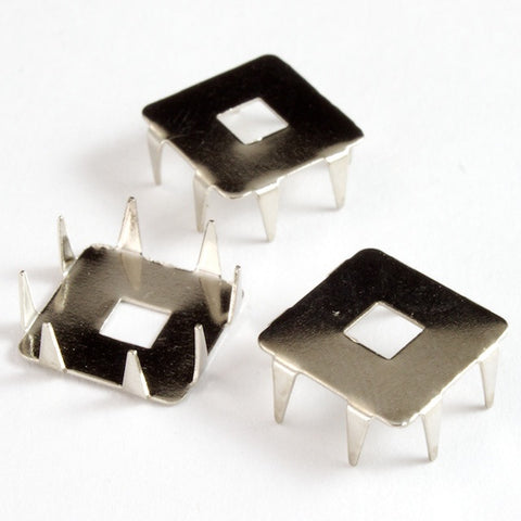 10mm Silver Square Prong Setting-General Bead
