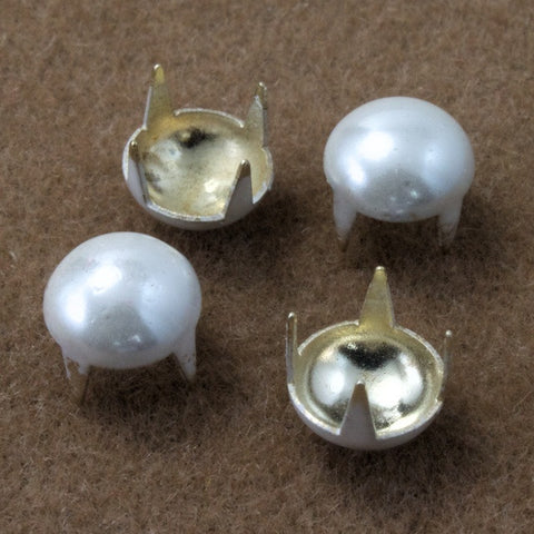 5mm Pearly White Dome Stud-General Bead