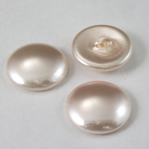 18mm Petal Pink Pearl Low Dome Cabochon-General Bead