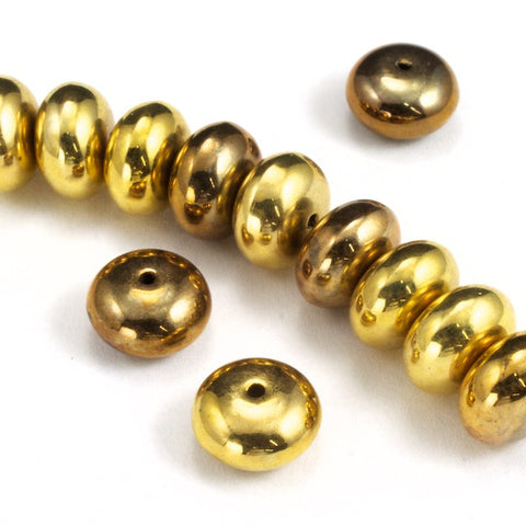 9mm Antique Gold Saucer Bead (12 Pcs) #3174-General Bead