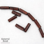 12mm Dark Brown Wood Tube Bead-General Bead