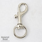 1 7/8 Inch Silver Tone Swivel Snap Hook #3416-General Bead